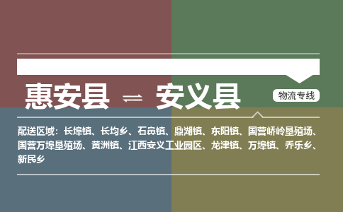 惠安至安义物流专线报价及注意事项