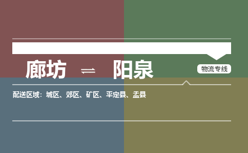 廊坊到阳泉物流专线2023省市县+乡镇+闪+专业运输