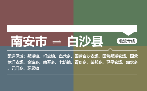 南安市到白沙县物流专线，集约化一站式货运模式