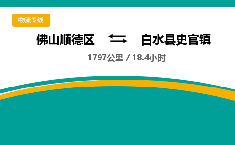 佛山顺德区到白水县史官镇物流专线-佛山顺德区到白水县史官镇货运-顺德到西北物流，顺德到西北货运