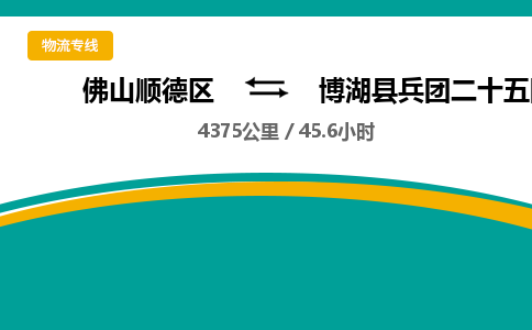 佛山顺德区到博湖县兵团二十五团物流专线-佛山顺德区到博湖县兵团二十五团货运-顺德到西北物流，顺德到西北货运