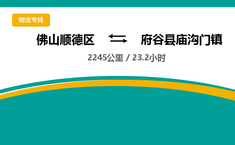 佛山顺德区到府谷县庙沟门镇物流专线-佛山顺德区到府谷县庙沟门镇货运-顺德到西北物流，顺德到西北货运