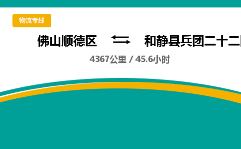 佛山顺德区到和静县兵团二十二团物流专线-佛山顺德区到和静县兵团二十二团货运-顺德到西北物流，顺德到西北货运