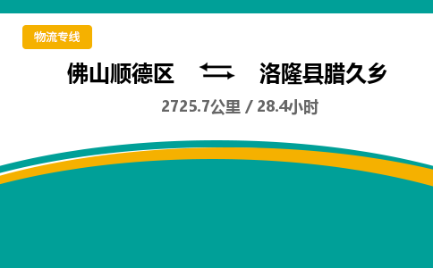 佛山顺德区到洛隆县腊久乡物流专线-佛山顺德区到洛隆县腊久乡货运-顺德到西北物流，顺德到西北货运