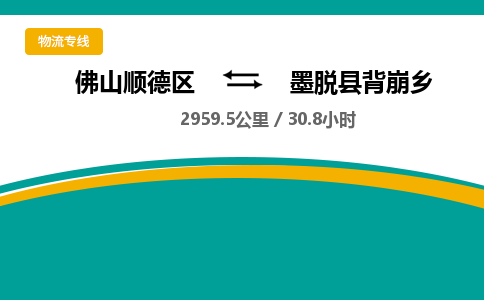 佛山顺德区到墨脱县背崩乡物流专线-佛山顺德区到墨脱县背崩乡货运-顺德到西北物流，顺德到西北货运