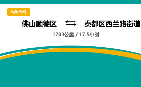 佛山顺德区到秦都区西兰路街道物流专线-佛山顺德区到秦都区西兰路街道货运-顺德到西北物流，顺德到西北货运