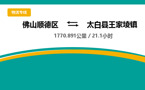 佛山顺德区到太白县王家堎镇物流专线-佛山顺德区到太白县王家堎镇货运-顺德到西北物流，顺德到西北货运