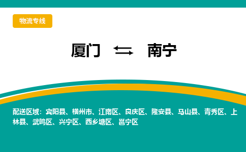 厦门到南宁物流专线，倡导集约化物流