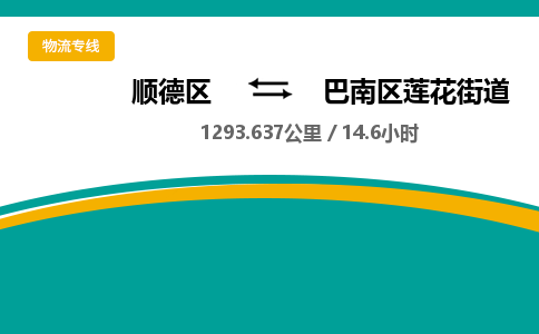 顺德区到巴南区莲花街道物流专线|巴南区莲花街道到顺德区货运，专车专线直达，乐从到西南地区物流，乐从到西南地区专线，顺德物流、佛山物流