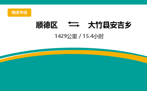 顺德区到大竹县安吉乡物流专线|大竹县安吉乡到顺德区货运，专车专线直达，乐从到西南地区物流，乐从到西南地区专线，顺德物流、佛山物流