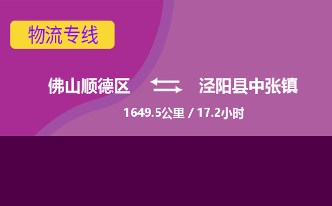 佛山顺德区到泾阳县中张镇物流专线-佛山顺德区到泾阳县中张镇货运-顺德到西北物流，顺德到西北货运