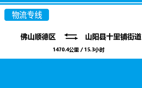 佛山顺德区到山阳县十里铺街道物流专线-佛山顺德区到山阳县十里铺街道货运-顺德到西北物流，顺德到西北货运