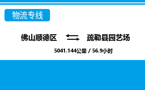 佛山顺德区到疏勒县园艺场物流专线-佛山顺德区到疏勒县园艺场货运-顺德到西北物流，顺德到西北货运